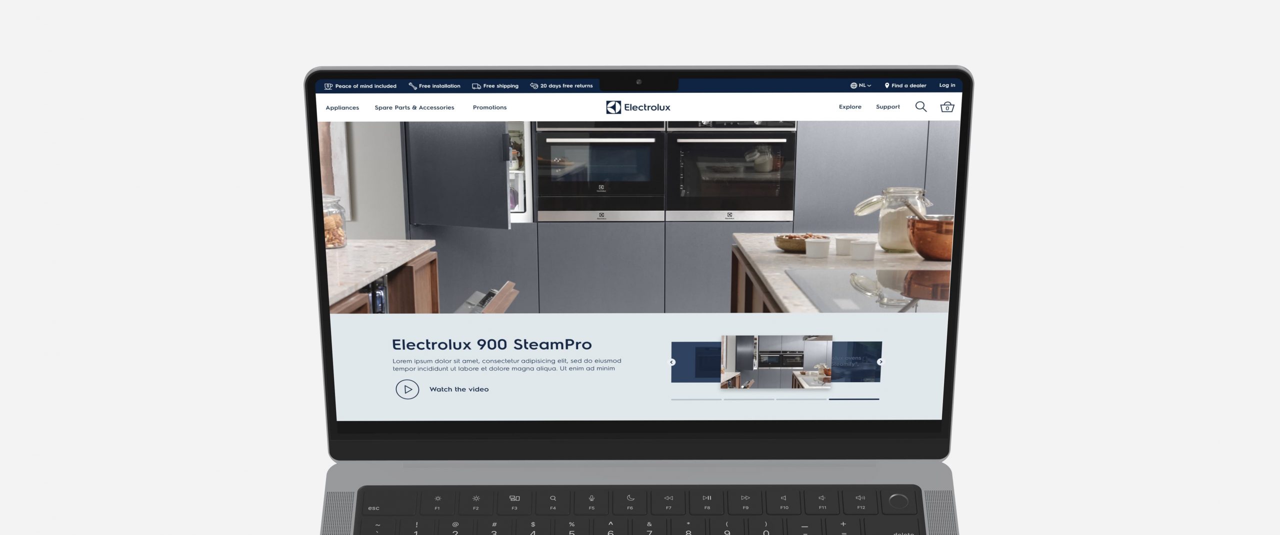 electrolux header